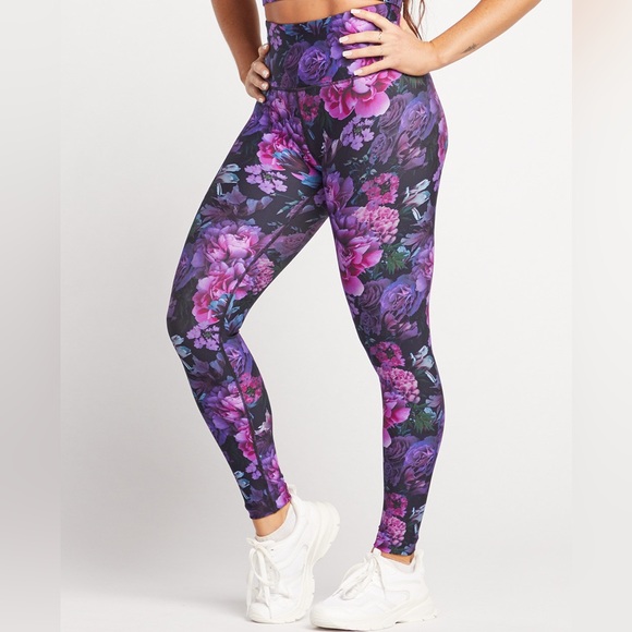 LuLaRoe Pants - Set of 2 LuLaRoe Rise Fearless Crop Fitness Leggings Size 2X Capri Floral